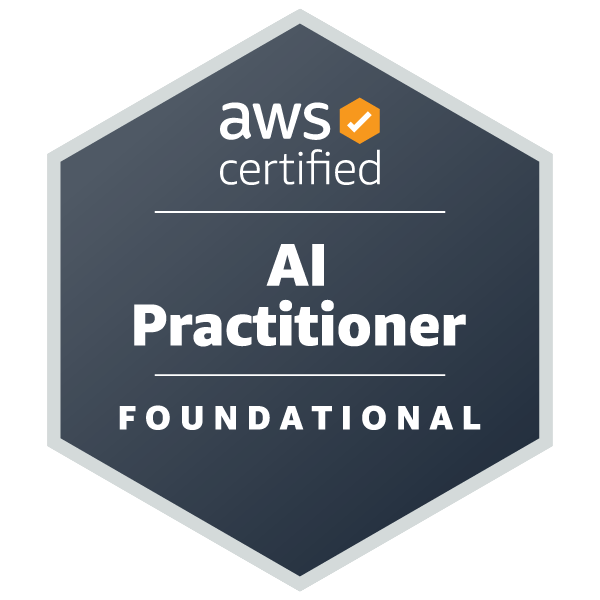 AWS AI Practitioner certification badge